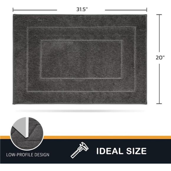 Dirt Trapper Door Mat 20in x 31.5in, Non-Slip/Skid Machine Washable Entryway Rug - Picture 2 of 7